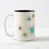 Iconic Atomic Starbursts Two-Tone Mug