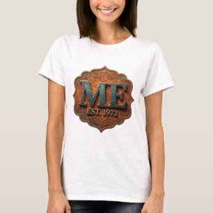 Iconic Blue ME EST 1972 Bold Design T-Shirt