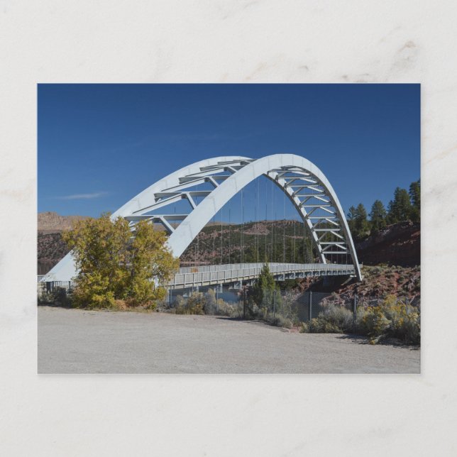 Iconic Bridge at Flaming Gorge Lake Spillway Postcard (Front)