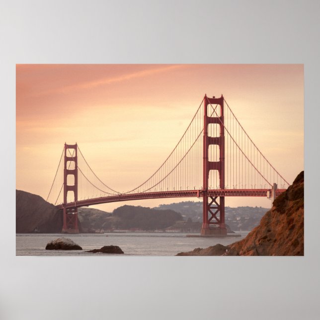Iconic Bridge Golden Gate San Francisco California Poster (Front)