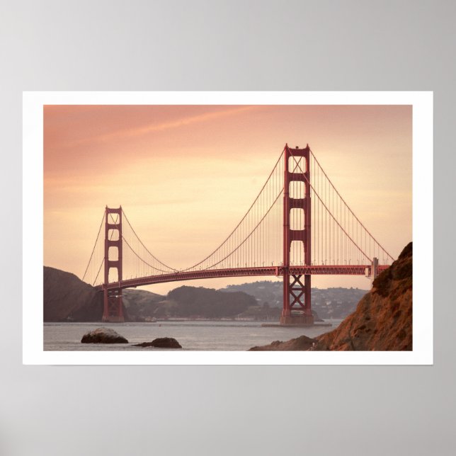 Iconic Bridge Golden Gate San Francisco California Poster (Front)