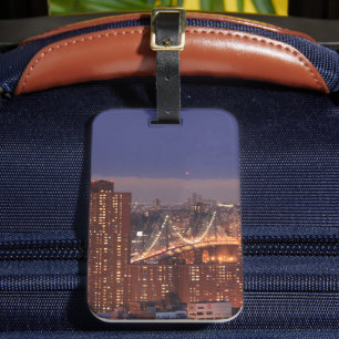Iconic Brooklyn Bridge New York City Poster Luggage Tag