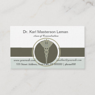 Iconic Caduceus Health Doctor Office  Appointment Card