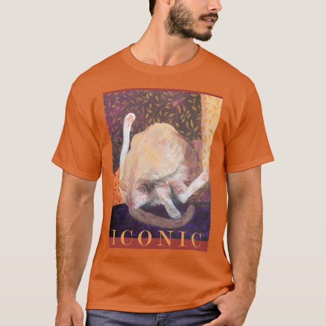 Iconic Cat Painting Tee Ginger Tom Cat Kitten (Front)