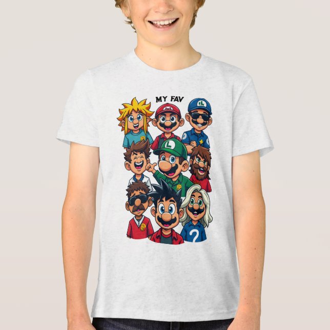 iconic characters Tri-Blend shirt (Front)