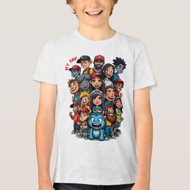 iconic characters Tri-Blend shirt (Front)