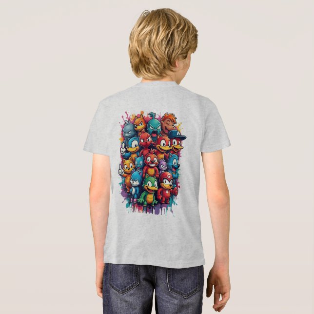 iconic characters Tri-Blend shirt (Back Full)