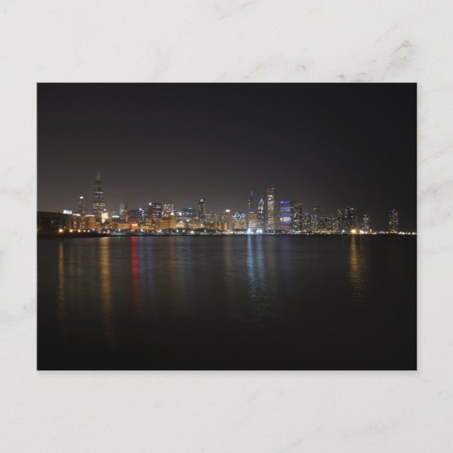 Iconic Chicago Skyline over Lake Michigan Postcard (Front)