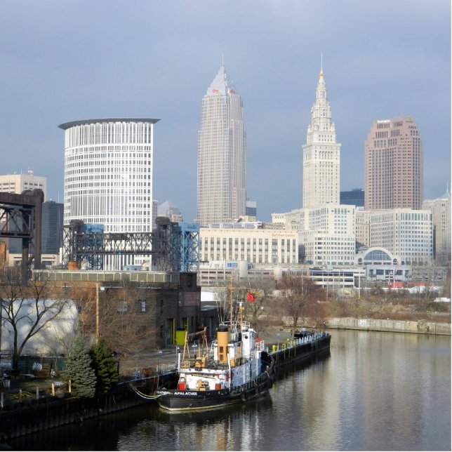 Iconic Cleveland River View  Standing Photo Sculpture (Front)