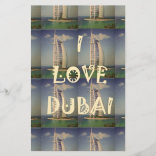 Iconic Dubai: "I Love Dubai" Vector Graphic design Stationery