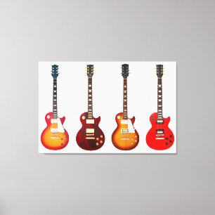 ICONIC ELECTRIC GUITARS 32x48 Canvas Print