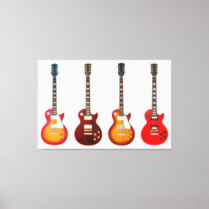 ICONIC ELECTRIC GUITARS 40x60 Canvas Print
