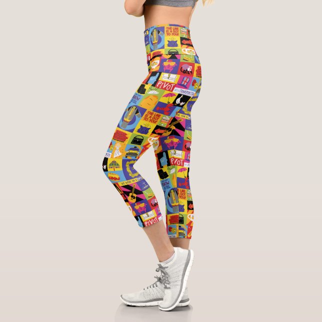 Iconic FRIENDS™ Pattern Capri Leggings (Left)
