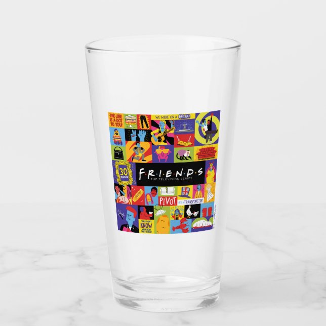 Iconic FRIENDS™ Pattern Glass (Front)