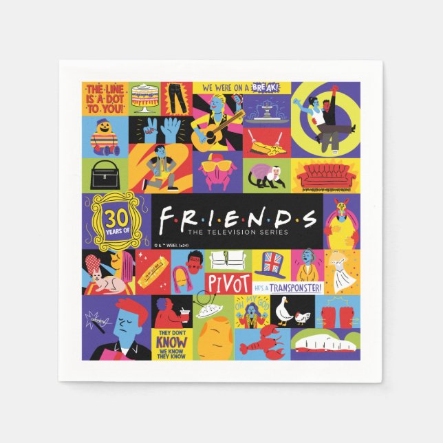 Iconic FRIENDS™ Pattern Napkin (Front)