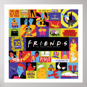 Iconic FRIENDS™ Pattern Poster