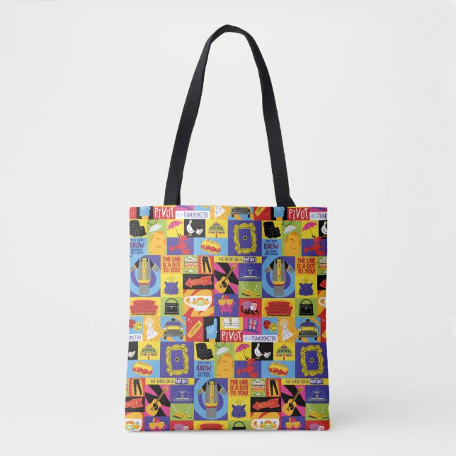 Iconic FRIENDS™ Pattern Tote Bag (Front)