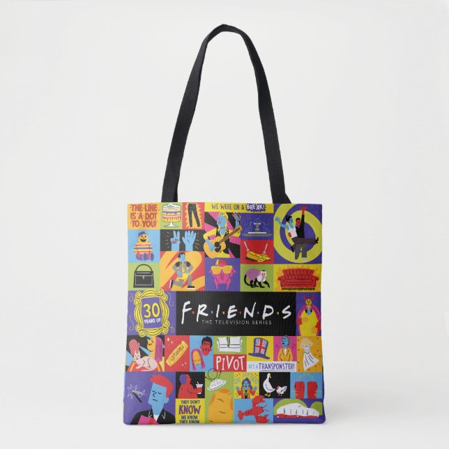 Iconic FRIENDS™ Pattern Tote Bag (Front)
