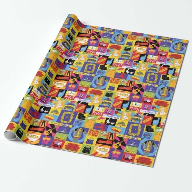 Iconic FRIENDS™ Pattern Wrapping Paper (Unrolled)