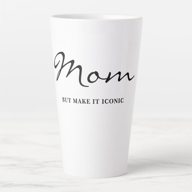 Iconic Fun Witty Cool Mum Latte Mug (Front)