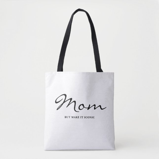 Iconic Fun Witty Cool Mum Minimalist Tote Bag (Front)