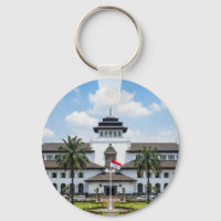 Iconic Gedung Sate Bandung Indonesia Keychain