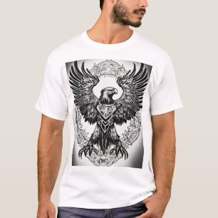 Iconic Geometric Eagle Tattoo T-Shirt Collection