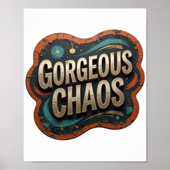 Iconic Gold GORGEOUS CHAOS Poster (Front)