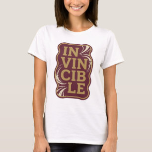 Iconic Gold INVINCIBLE Statement Design T-Shirt