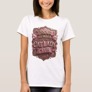 Iconic Gold PROUD MEMBER OF THE CAT LADY CLUB T-Shirt