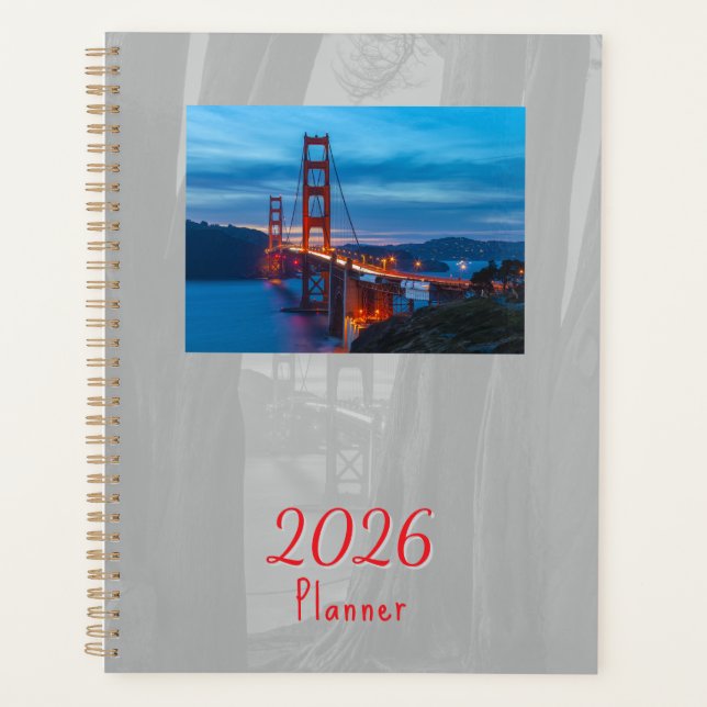 Iconic Golden Gate Bridge Planner (Front)