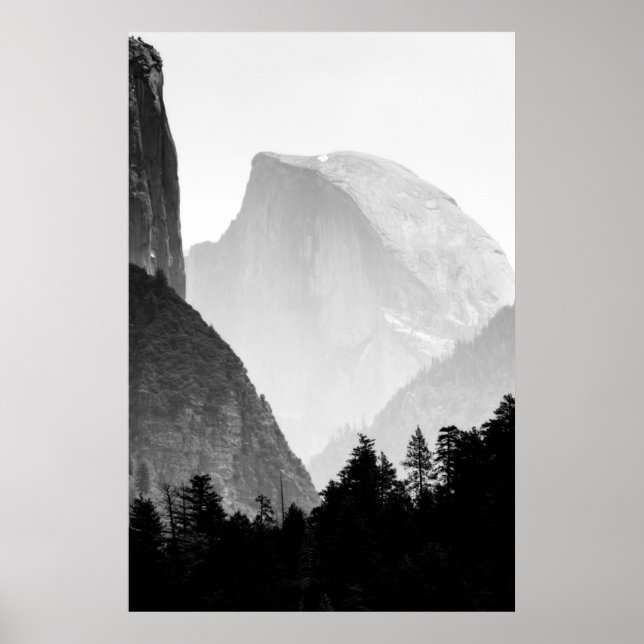 Iconic Half Dome Rock Face | Yosemite Valley Poster (Front)