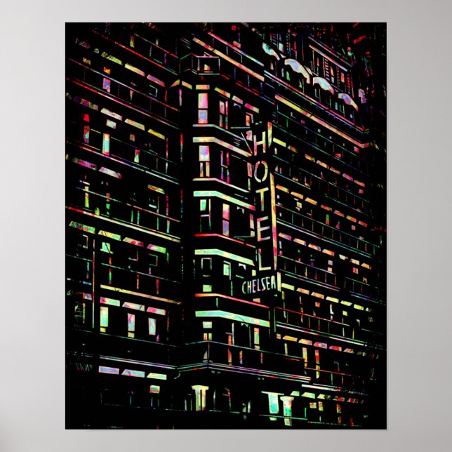 Iconic Hotel Chelsea New York Poster (Front)