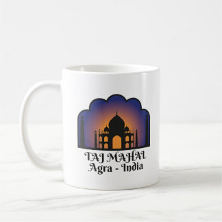 Iconic Indian Landmark Taj Mahal Silhouette Coffee Mug