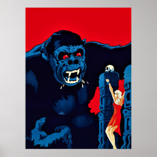 Iconic King Kong Giant Ape Monster Movie Print