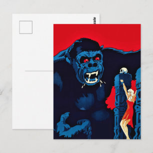 Iconic King Kong Giant Ape Monster Movie Print Postcard