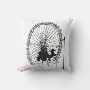Iconic London Attraction Pen and Ink Sketch Cushion