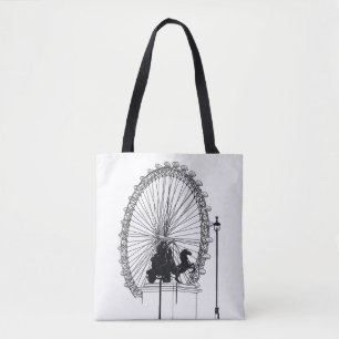 Iconic London Attraction Pen and Ink Sketch Tote Bag