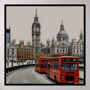Iconic London  Poster