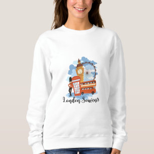 Iconic London Souvenir Illustration" Sweatshirt