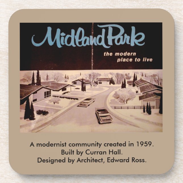 Iconic Mid-Century Retro Modern Coaster (Front)
