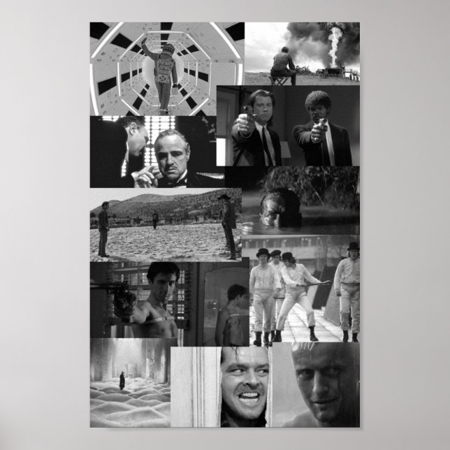 Iconic Movie Scene Collage Poster (Front)