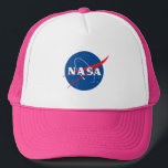 Iconic NASA Baseball Hat (White/Celestial Pink)<br><div class="desc">IMPORTANT NOTICE: NASA Insignia and identifiers provided and used with permission of NASA.</div>