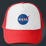 Iconic NASA Baseball Hat (White/Comet Red)<br><div class="desc">IMPORTANT NOTICE: NASA Insignia and identifiers provided and used with permission of NASA.</div>