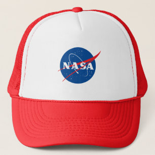 Iconic NASA Baseball Hat (White/Comet Red)
