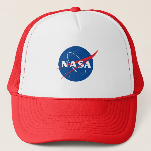 Iconic NASA Baseball Hat (White/Comet Red) (Front)