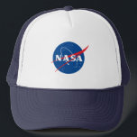 Iconic NASA Baseball Hat (White/Night Sky Blue)<br><div class="desc">IMPORTANT NOTICE: NASA Insignia and identifiers provided and used with permission of NASA.</div>