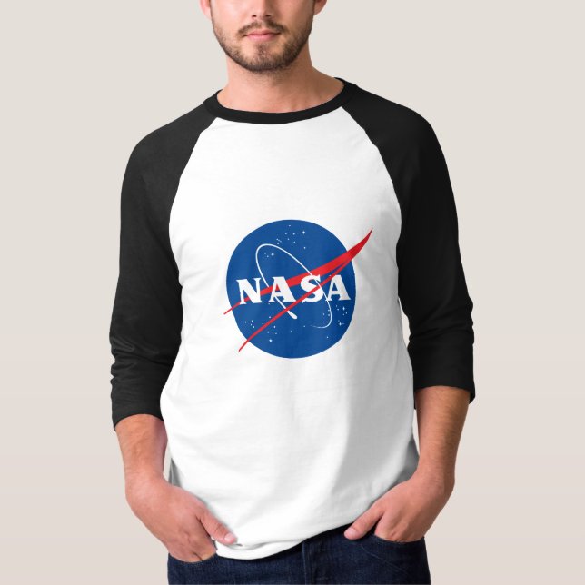 Iconic NASA Baseball T-Shirt (Eclipse Black Trim) (Front)