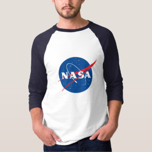 Iconic NASA Baseball T-Shirt (Night Sky Blue Trim)