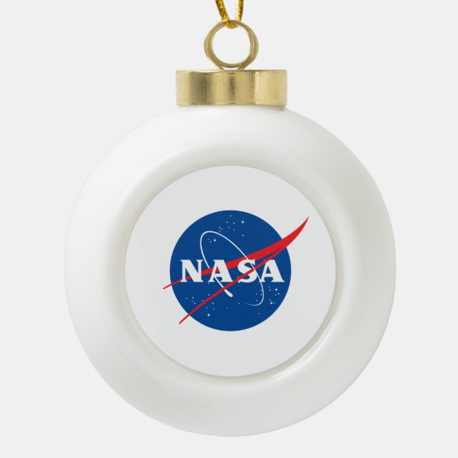 Iconic NASA Ceramic Holiday Ornament (Ball) (Front)